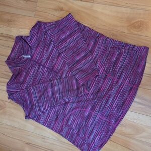 T by Talbots Spaced Dyed Half Zip Pullover w/ pockets Size 1X Petite